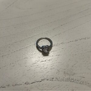 Elegant Silver Ring with Clear Stone